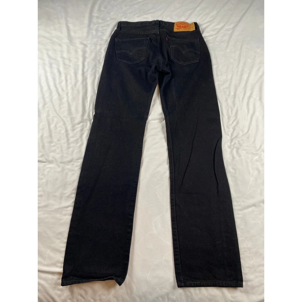 Levi's 501 Original Fit Jeans Mens 30x34 Black Excellent Straight Leg Button Fly